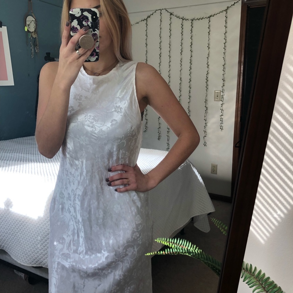 Vintage white silk dress